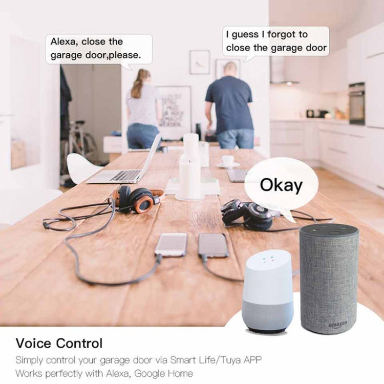 Controlador de puerta de garaje inteligente WIFI con Control remoto por aplicación Tuya, EU Plug, US Plug, UK Plug, AU Plug