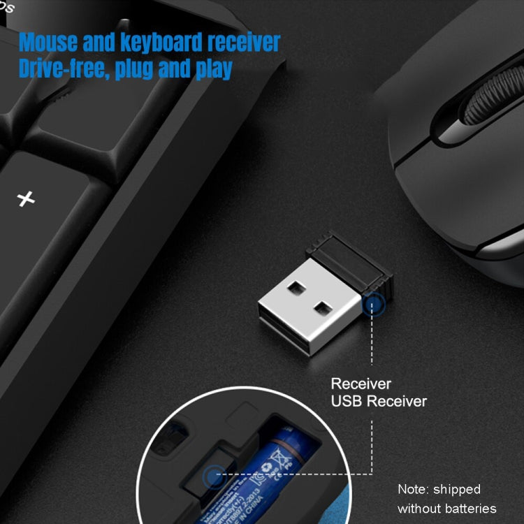 K-Snake WK800 Juego de ratón y teclado inalámbrico 2,4G, ordenador de sobremesa, portátil, oficina de negocios, uso doméstico, White, Black