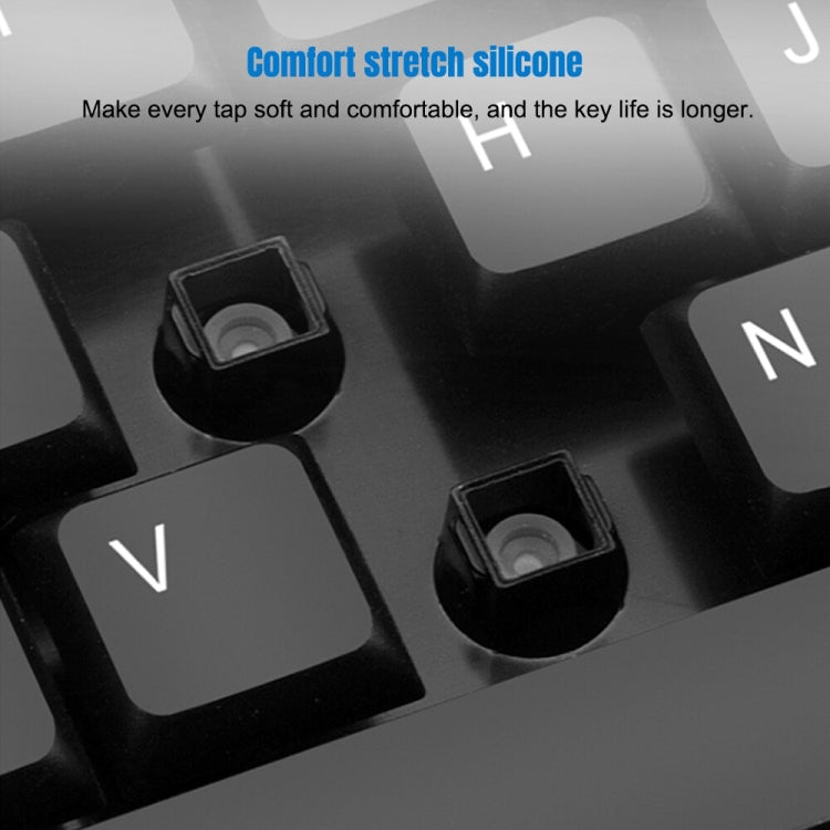 K-Snake WK800 Juego de ratón y teclado inalámbrico 2,4G, ordenador de sobremesa, portátil, oficina de negocios, uso doméstico, White, Black
