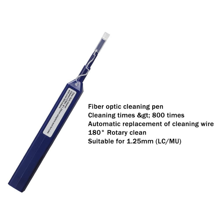 10 en 1 kit de herramientas de limpieza de fibra óptica pluma de limpieza de fibra de 1,25/2,5 mm, Optical Fiber Cleaning Tool Kit