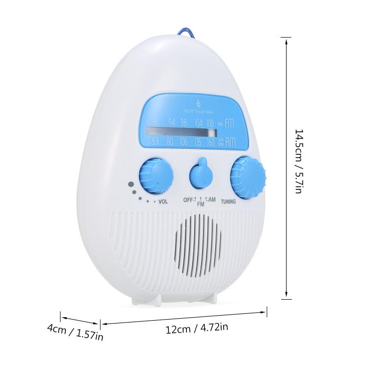 Radio FM portátil e impermeable con cuerda para colgar, ideal para el baño., SY-900