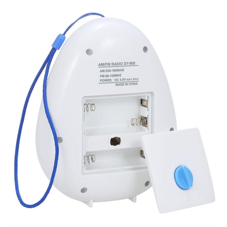 Radio FM portátil e impermeable con cuerda para colgar, ideal para el baño., SY-900