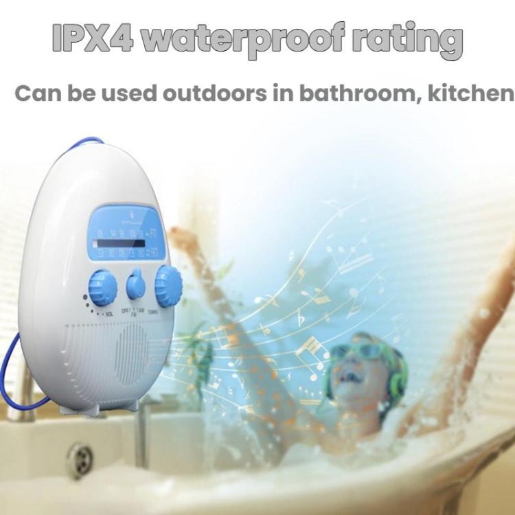 Radio FM portátil e impermeable con cuerda para colgar, ideal para el baño., SY-900
