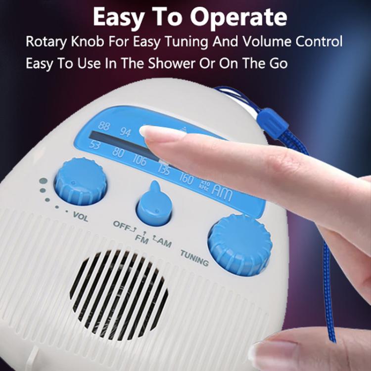 Radio FM portátil e impermeable con cuerda para colgar, ideal para el baño., SY-900