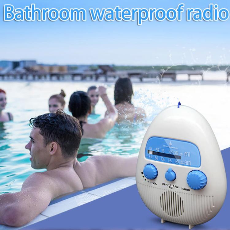 Radio FM portátil e impermeable con cuerda para colgar, ideal para el baño., SY-900