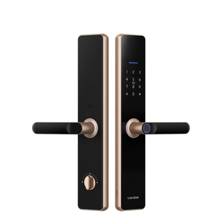 LOCSTAR-cerradura con huella dactilar Wifi, cerradura con contraseña para puerta de seguridad del hogar, compatible con desbloqueo remoto por aplicación, A61 (Space Gray), A61 (Rose Gold)
