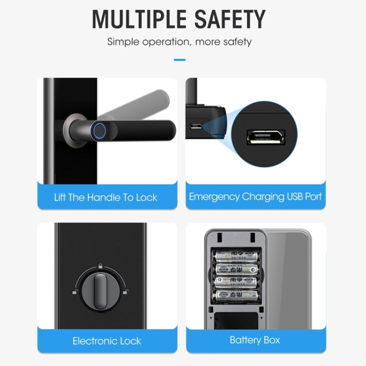 LOCSTAR-cerradura con huella dactilar Wifi, cerradura con contraseña para puerta de seguridad del hogar, compatible con desbloqueo remoto por aplicación, A61 (Space Gray), A61 (Rose Gold)
