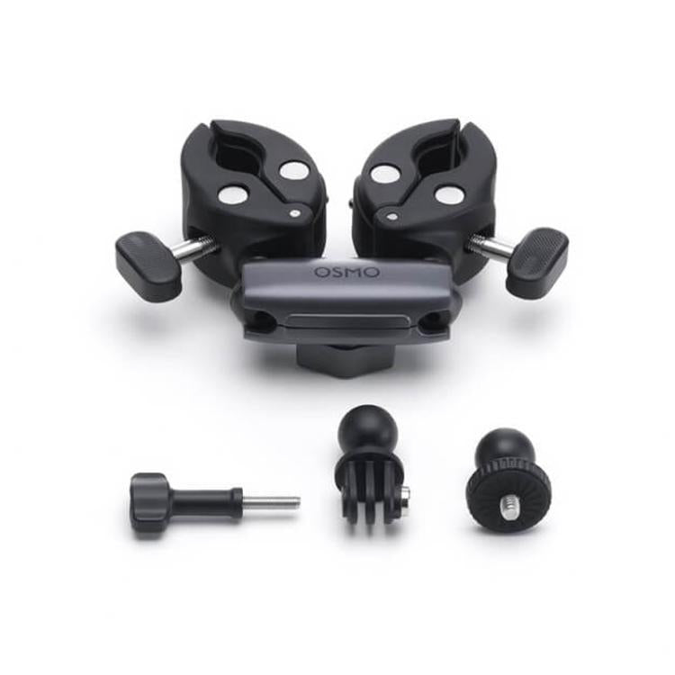 Clip de sujeción original de doble cabezal para DJI Osmo 360 / Action 3 / Action 4 / Action 5 Pro, Fastening Clip