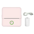 Impresora de tareas para estudiantes X6 200DPI Impresora de bolsillo sin tinta Bluetooth, Pink Printer Paper x1, White Printing Paper x1, Pink Printing Paper x5, White Printing Paper x5, Pink Sicker x5, White Sticker x5, Pink 5 Printer Paper+5 Stickers...