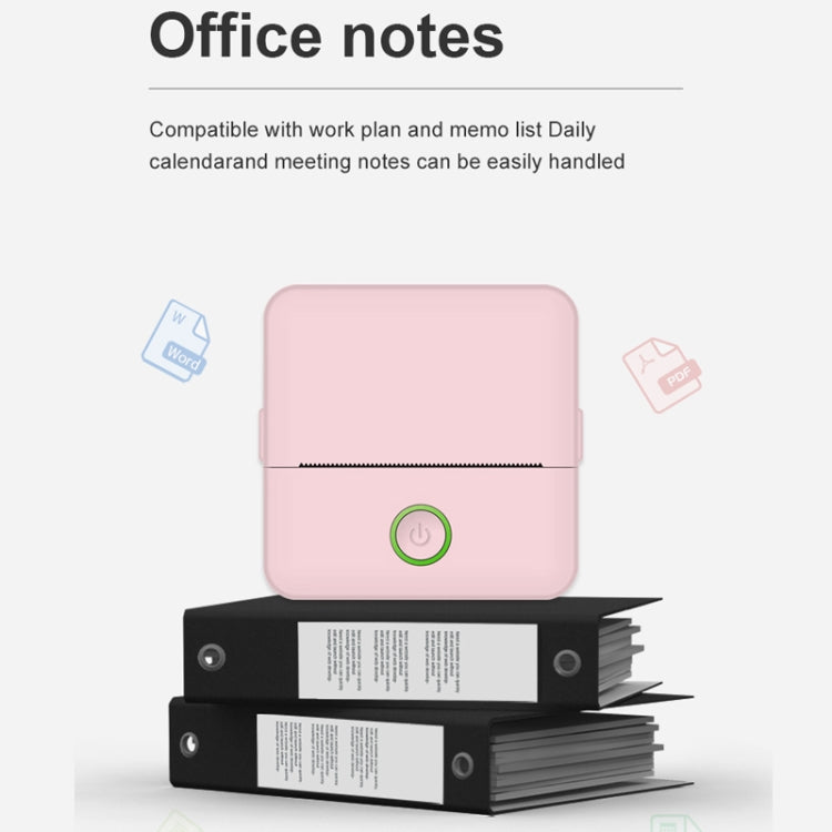 Impresora de tareas para estudiantes X6 200DPI Impresora de bolsillo sin tinta Bluetooth, Pink Printer Paper x1, White Printing Paper x1, Pink Printing Paper x5, White Printing Paper x5, Pink Sicker x5, White Sticker x5, Pink 5 Printer Paper+5 Stickers...