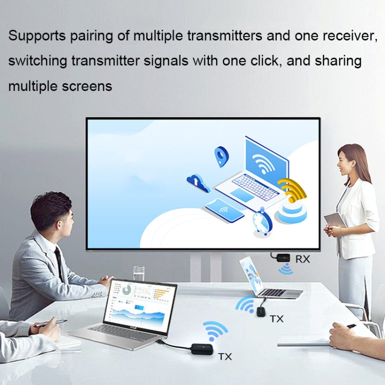 Dispositivo inalámbrico para compartir pantalla de conferencia de oficina con proyector de pantalla HD de 30 m