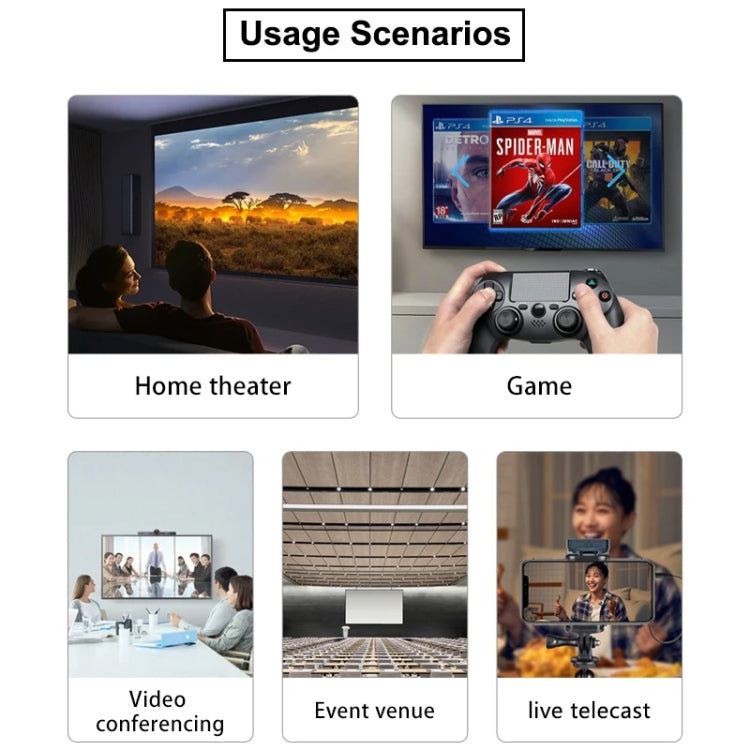 Dispositivo inalámbrico para compartir pantalla de conferencia de oficina con proyector de pantalla HD de 30 m
