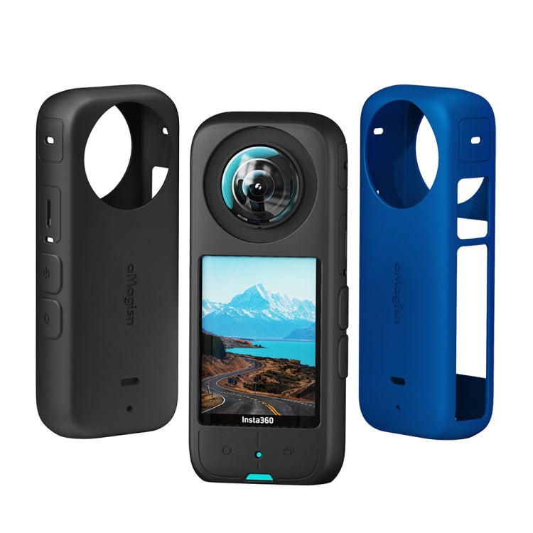 Para Insta360 X3 aMagisn Body Funda protectora de silicona, Body+Lens Case (Black), Body+Lens Case (Blue), Body Case (black), Body Case (Blue), Lens Case (Black), Lens Case (Blue)