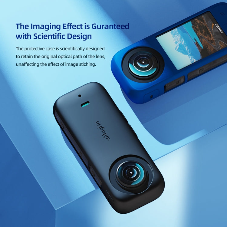 Para Insta360 X3 aMagisn Body Funda protectora de silicona, Body+Lens Case (Black), Body+Lens Case (Blue), Body Case (black), Body Case (Blue), Lens Case (Black), Lens Case (Blue)