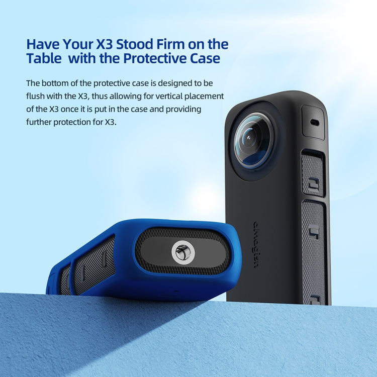 Para Insta360 X3 aMagisn Body Funda protectora de silicona, Body+Lens Case (Black), Body+Lens Case (Blue), Body Case (black), Body Case (Blue), Lens Case (Black), Lens Case (Blue)
