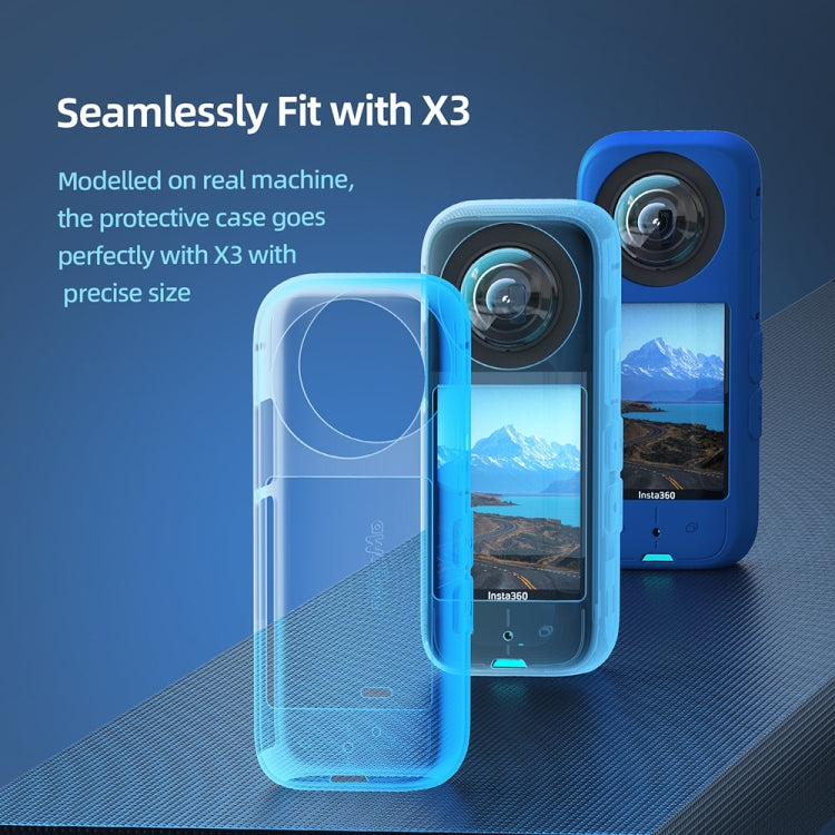 Para Insta360 X3 aMagisn Body Funda protectora de silicona, Body+Lens Case (Black), Body+Lens Case (Blue), Body Case (black), Body Case (Blue), Lens Case (Black), Lens Case (Blue)