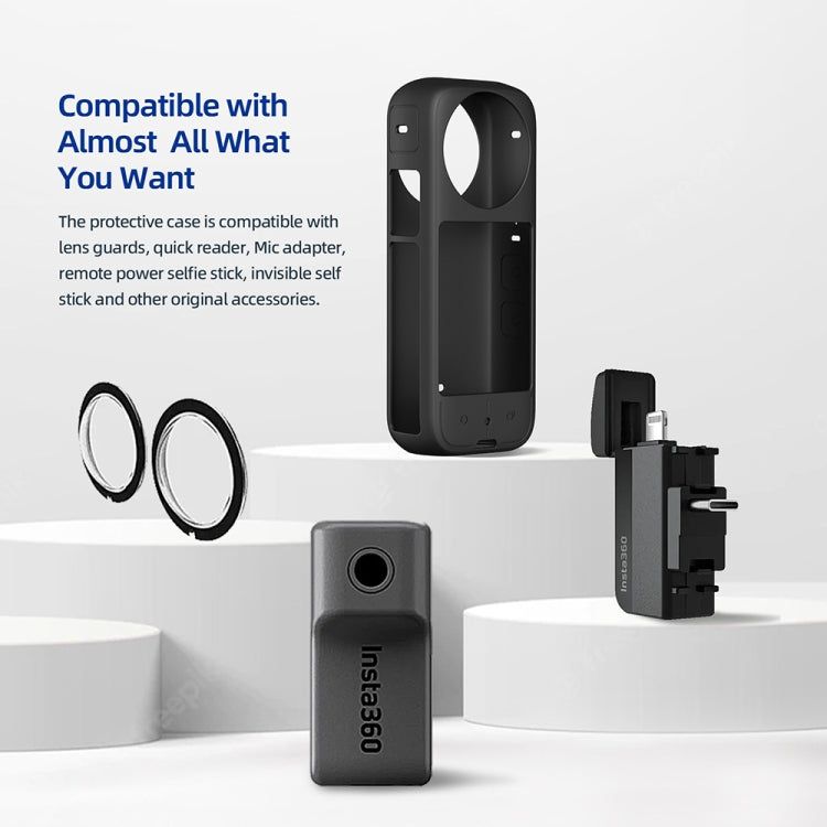 Para Insta360 X3 aMagisn Body Funda protectora de silicona, Body+Lens Case (Black), Body+Lens Case (Blue), Body Case (black), Body Case (Blue), Lens Case (Black), Lens Case (Blue)