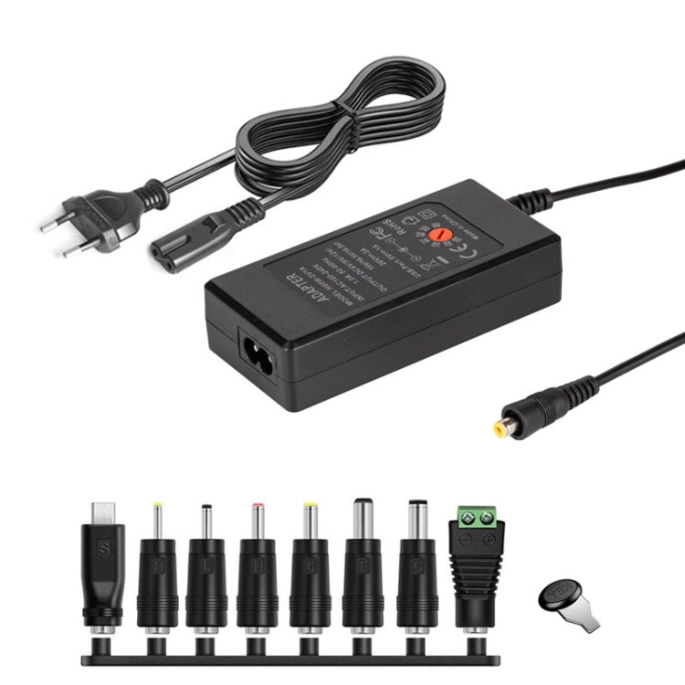 Cargador adaptador de corriente CC ajustable 65W 6-20V 3A, US Plug, EU Plug, UK Plug Small, AU Plug, UK Plug Large