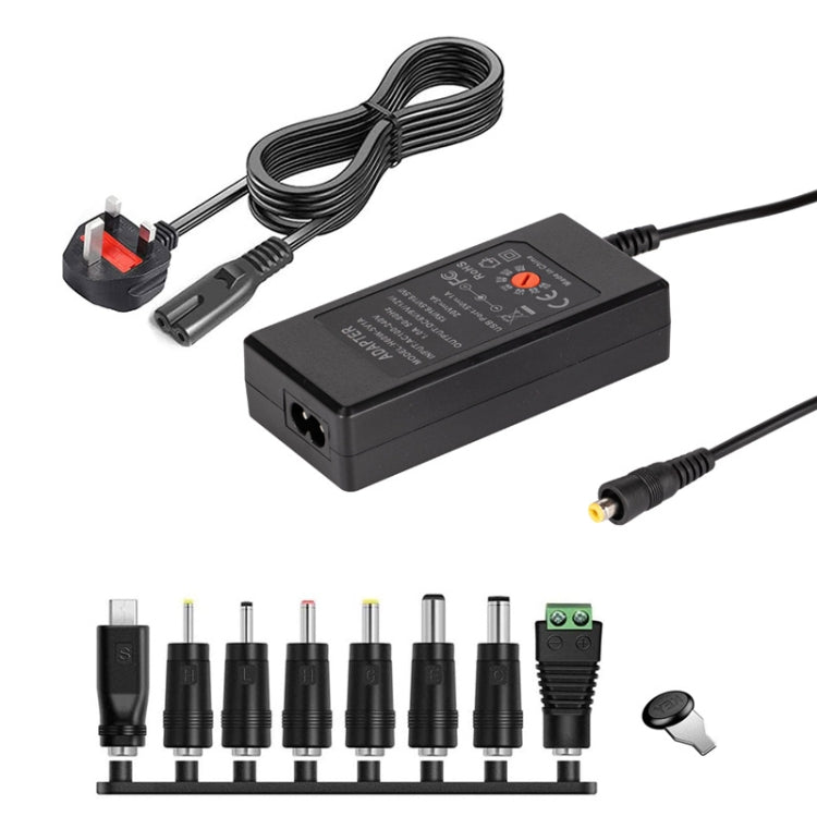 Cargador adaptador de corriente CC ajustable 65W 6-20V 3A, US Plug, EU Plug, UK Plug Small, AU Plug, UK Plug Large