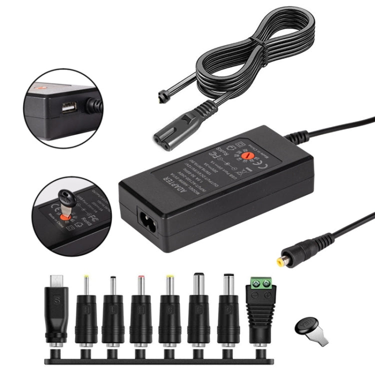 Cargador adaptador de corriente CC ajustable 65W 6-20V 3A, US Plug, EU Plug, UK Plug Small, AU Plug, UK Plug Large