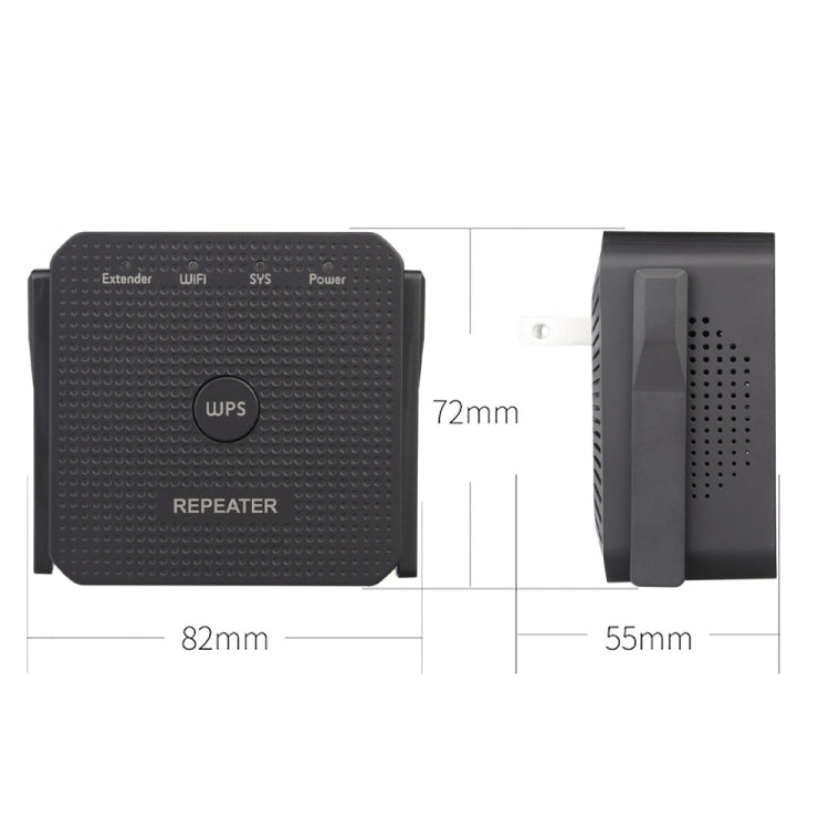 amplificador de Wifi del suplemento de Wifi del repetidor de 2.4G los 300M Wifi con 1 puerto LAN, US Plug, EU Plug, UK Plug