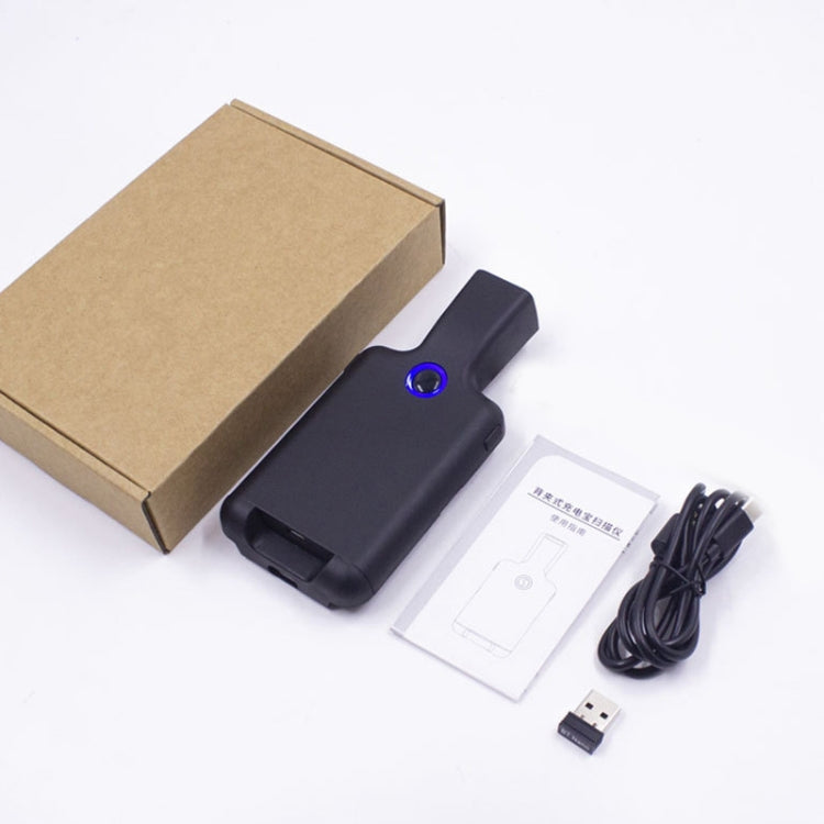 HC101D 2D Escáner de código de barras Bluetooth Lector de código de barras inalámbrico con clip trasero, 2D Middle, 2D Side