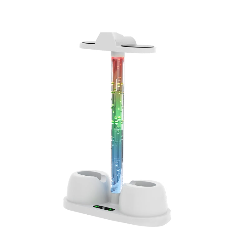 Para gafas Oculus/Meta Quest 3 VR, Base de carga, soporte de almacenamiento con luz RGB fría, Charging Base