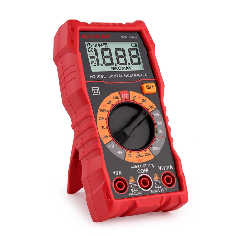 HABOTEST HT108L 600V 10A LCD Multímetro digital DC Voltaje Diodo Freguency Multitester Probador de corriente, HT108L