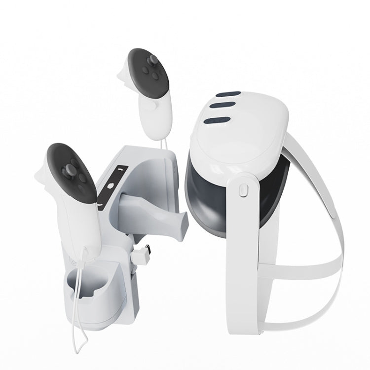 Base de carga para casco Oculus Quest 3 VR, estante de carga rápida montado en la pared con indicador LED