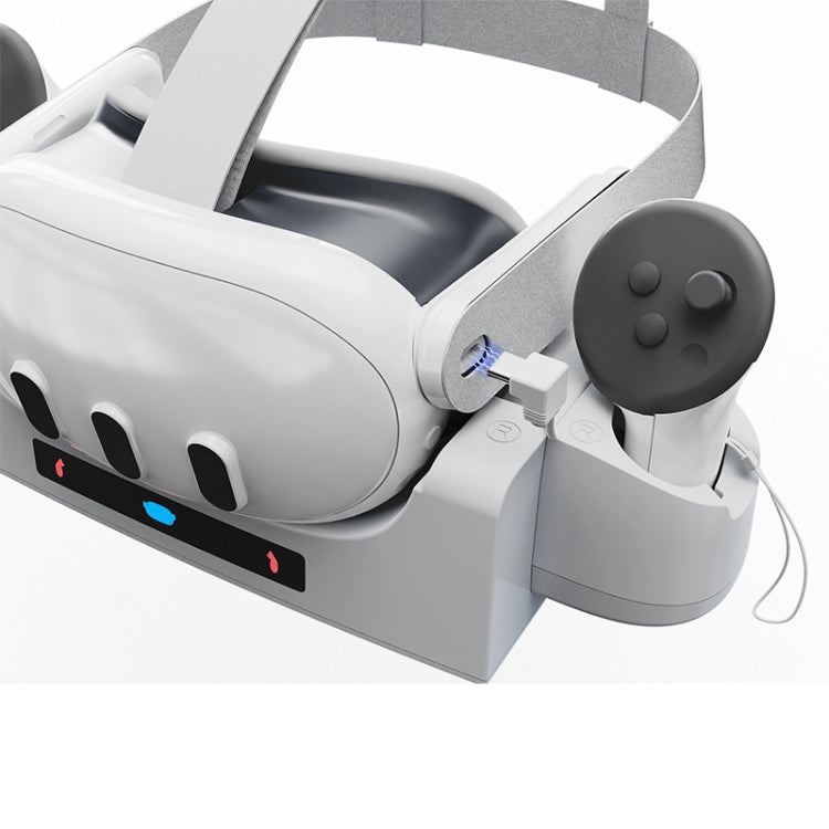 Base de carga para casco Oculus Quest 3 VR, estante de carga rápida montado en la pared con indicador LED