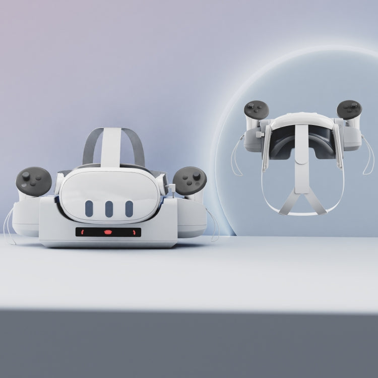 Base de carga para casco Oculus Quest 3 VR, estante de carga rápida montado en la pared con indicador LED