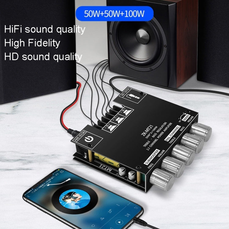 Módulo amplificador digital Bluetooth ZK-MT21 50W x 2+100W 2.1 canales, ZK-MT21