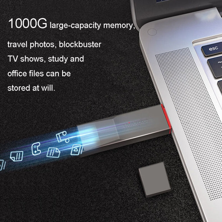 Unidad flash móvil de metal Lenovo Thinkplus TU180 Pro USB3.2, TU180 Pro 1000G