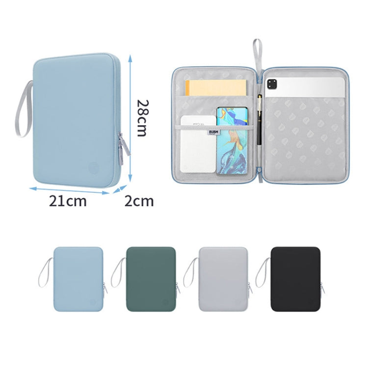 BUBM para iPad PU Funda de cuero para tableta con correa de transporte, Black, Lake Green, Haze Blue, Grey