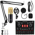 Micrófono de condensador de audio Micrófono de canto de estudio, BM800+V8S Sound Card Set, BM800+V8 Sound Card Set
