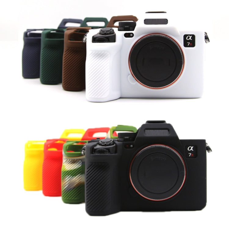 Funda protectora de silicona para cámara sin espejo Sony A7RV, Yellow, Red, Camouflage, Black, Dark Green, Coffee, White, Blue
