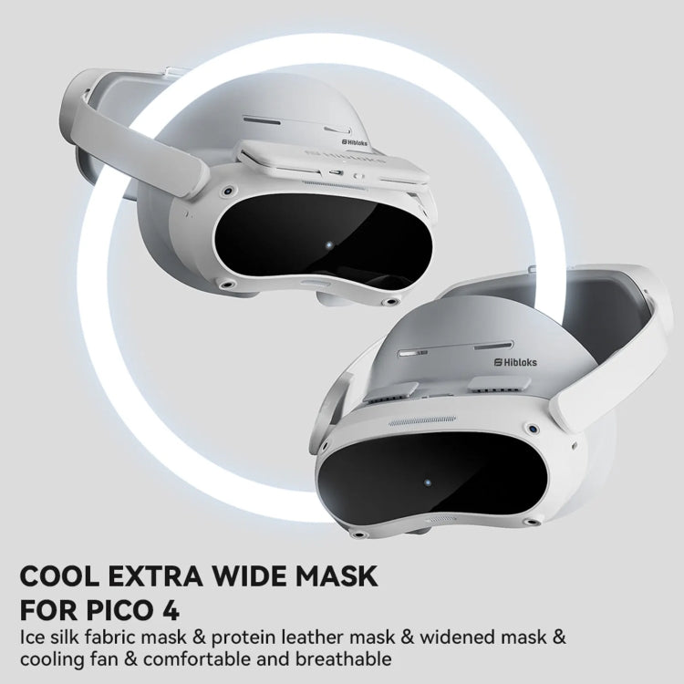Almohadilla protectora para gafas PICO 4 Hibloks VR, cojín facial con ventilador, 1pc PU Cotton, 2pcs PU Cotton, 1pc Ice Silk, 2pcs Ice Silk