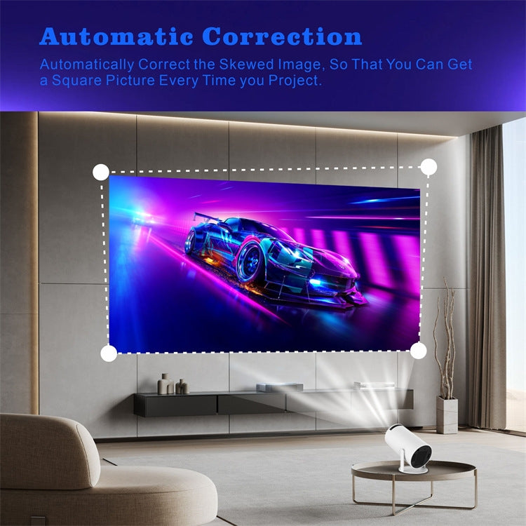 Proyector inteligente HY300 Sistema Android 11.0 Proyector portátil de 120 lúmenes, US Plug, UK Plug, AU Plug, EU Plug