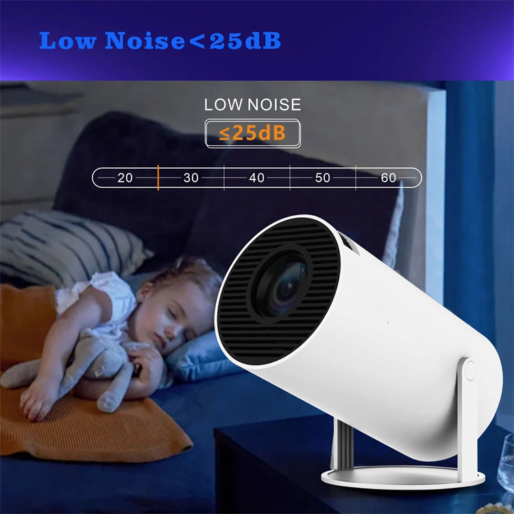 Proyector inteligente HY300 Sistema Android 11.0 Proyector portátil de 120 lúmenes, US Plug, UK Plug, AU Plug, EU Plug
