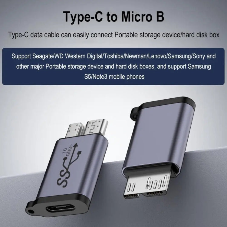 Adaptador macho Micro B, convertidor de interfaz de caja HDD con enlace USB, USB Female Transfer, Type-C Female Transfer, USB Male Transfer, Type-C Male Transfer