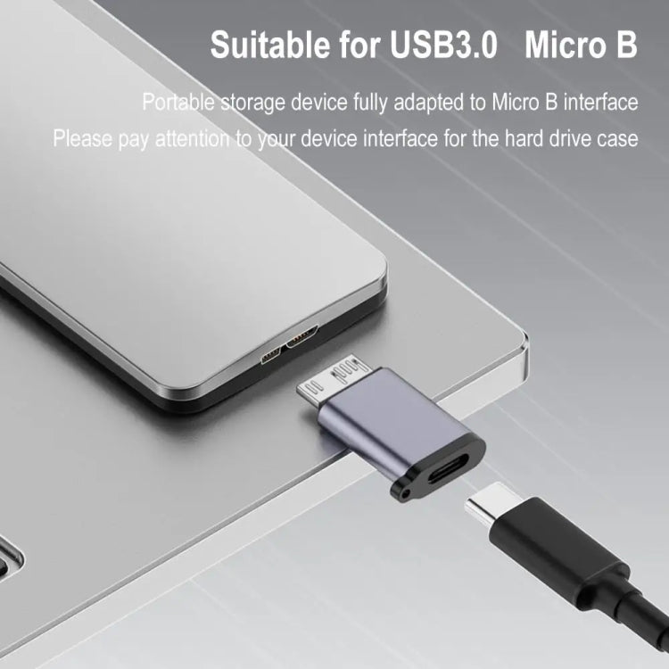 Adaptador macho Micro B, convertidor de interfaz de caja HDD con enlace USB, USB Female Transfer, Type-C Female Transfer, USB Male Transfer, Type-C Male Transfer