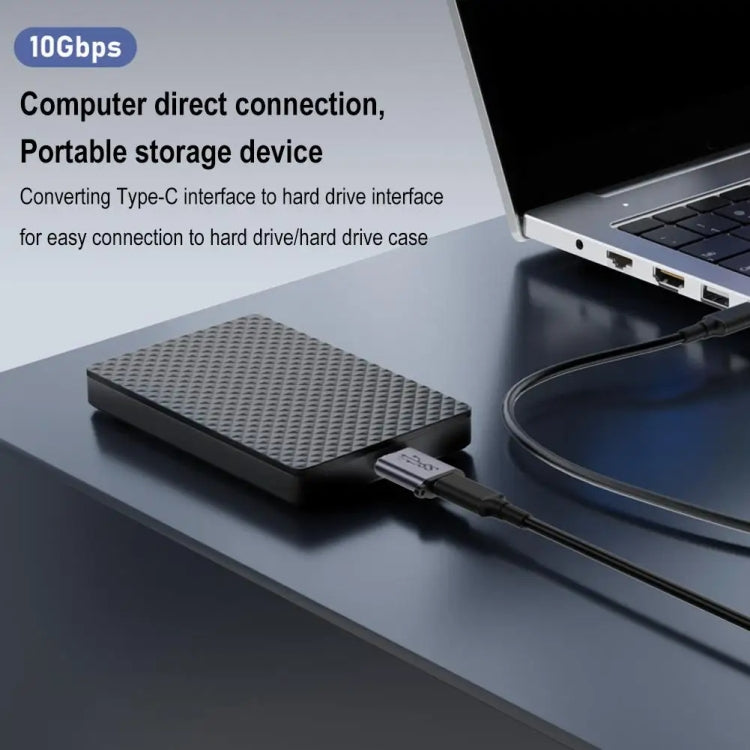 Adaptador macho Micro B, convertidor de interfaz de caja HDD con enlace USB, USB Female Transfer, Type-C Female Transfer, USB Male Transfer, Type-C Male Transfer