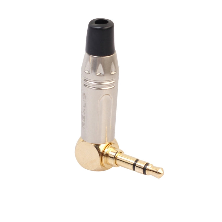 Enchufe de soldadura de cable para auriculares estéreo de 90 grados y 3,5 mm en forma de L de aleación de zinc, Zinc Alloy