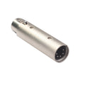 Carcasa de aleación de zinc, XLR hembra grande de 3 pines a XLR macho de 5 pines, lámpara de señal DMX, adaptador XLR