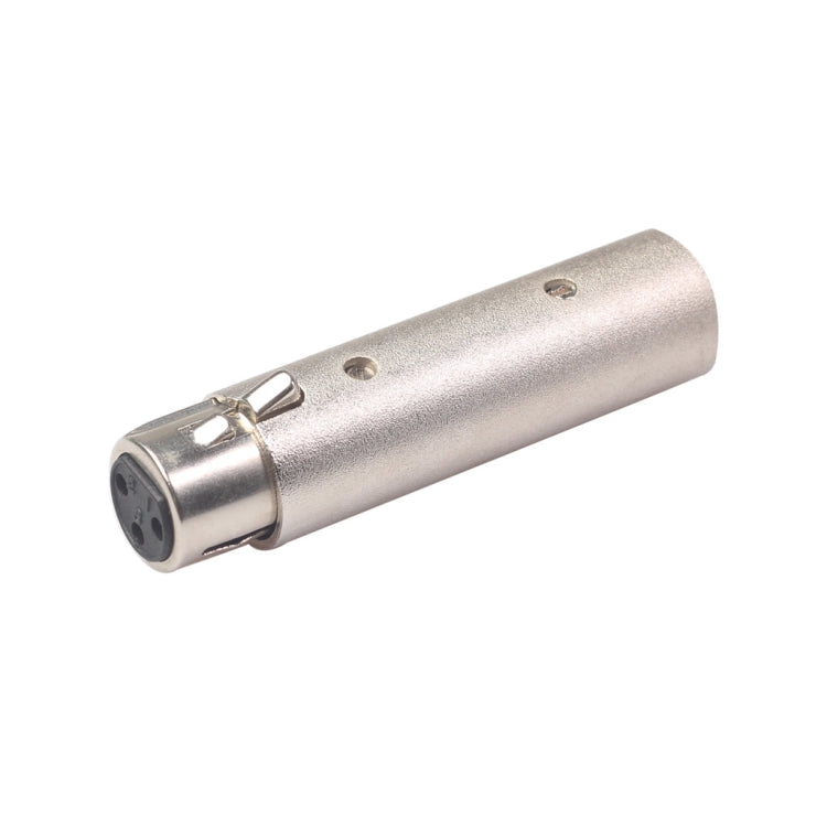Carcasa de aleación de zinc, XLR hembra grande de 3 pines a XLR macho de 5 pines, lámpara de señal DMX, adaptador XLR