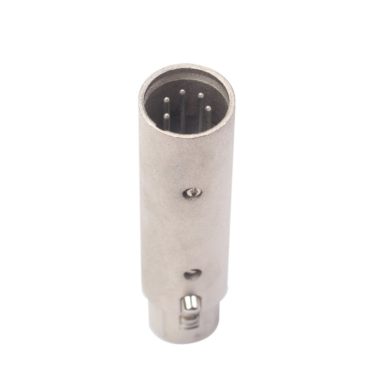 Carcasa de aleación de zinc, XLR hembra grande de 3 pines a XLR macho de 5 pines, lámpara de señal DMX, adaptador XLR