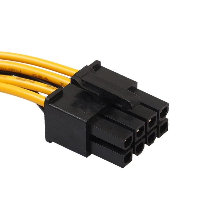Tarjeta gráfica GPU de cobre lleno, línea de transferencia de energía de placa base de ordenador SATA de 8 pines hembra a doble de 15 pines, 0.2m