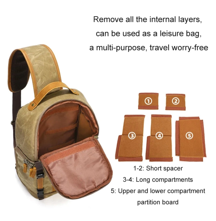 Bolso de hombro de fotografía impermeable resistente al desgaste de lona al aire libre
