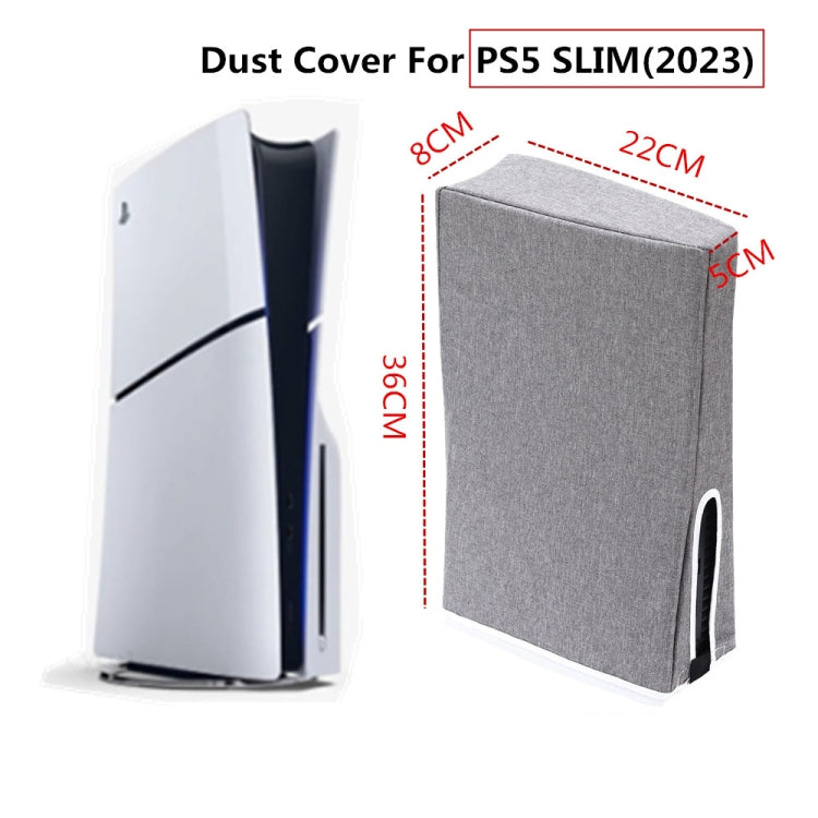 Para PS5 Slim Disc y funda protectora contra polvo de host digital, Vertical Gray, Vertical Black, Horizontal Gray, Horizontal Black