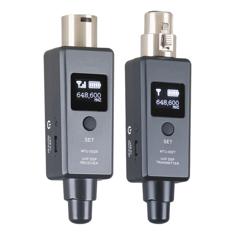 MTU-002 Sistema inalámbrico de micrófono UHF DSP Transmisor y receptor Micrófono/Línea Dos modos